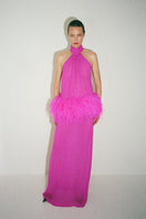 Nué Anaïs Dress gown with elegant fabric, flowing design, and intricate details perfect for formal occasions.