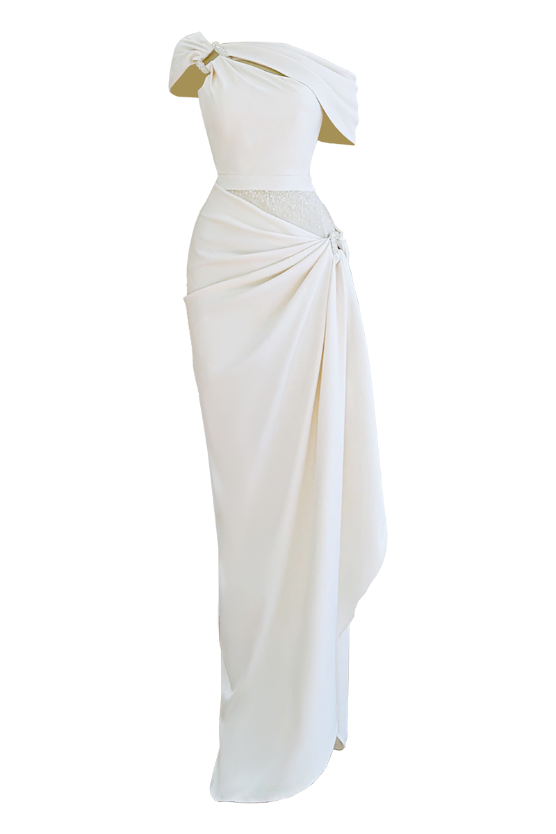 MUSHROOM CRYSTAL LONG DRESS - CULT MIA