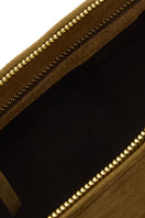 VIKELE STUDIO Denise mini shoulder bag in olive color with adjustable strap and compact design, perfect for everyday use.