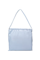 White Melissa leather clutch bag by Double A, stylish and compact accessory with a sleek design for elegant occasions.