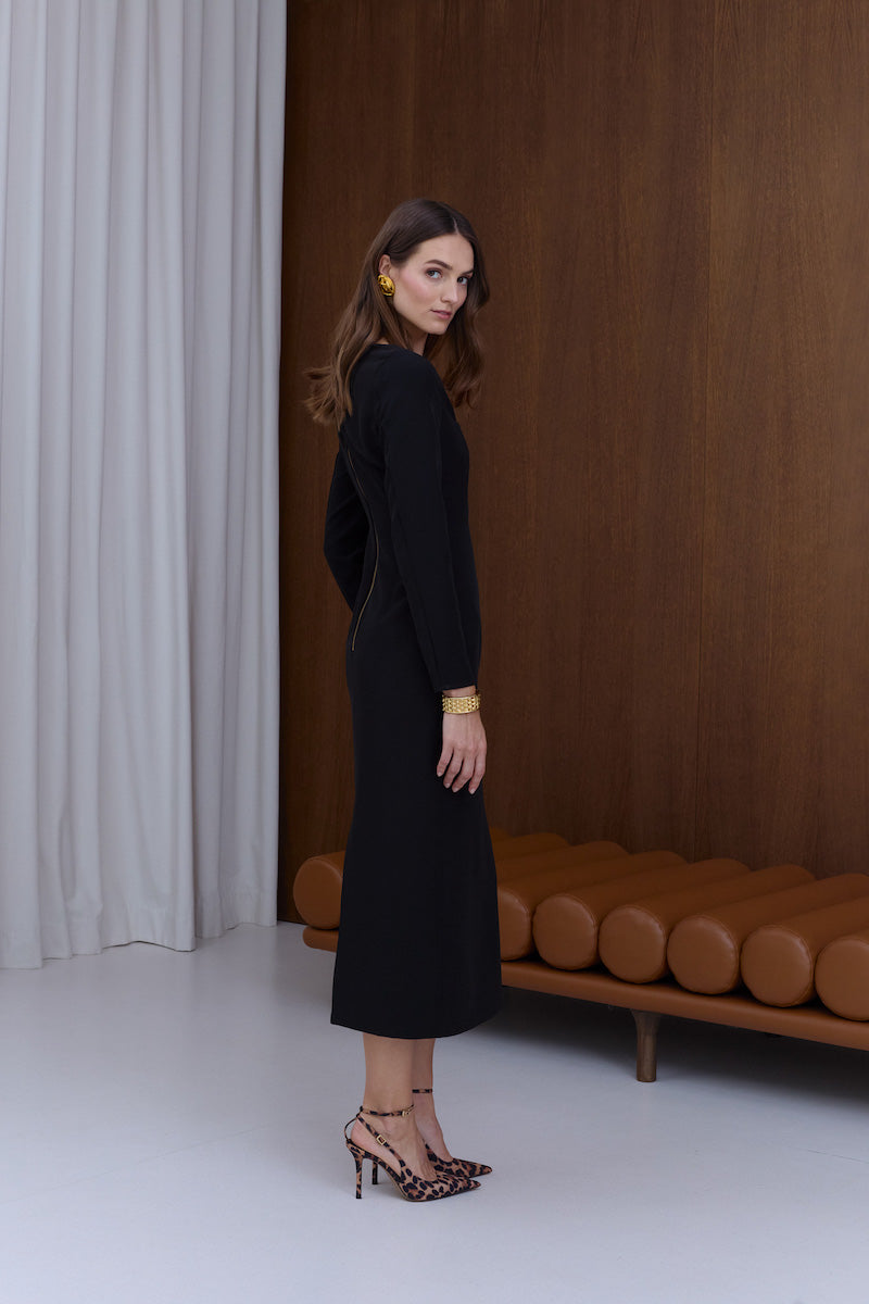 UNDRESS SELMA Black MIDI BODYCON DRESS | Cult Mia UNDRESS SELMA Black MIDI BODYCON DRESS | Cult Mia