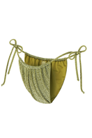 Bright lime green bikini bottom from Suncillo's Virna Sparkly Bikinis collection, featuring a shimmering, stylish design.