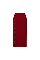 SYLVIE MIDI SKIRT IN PAPRIKA RED