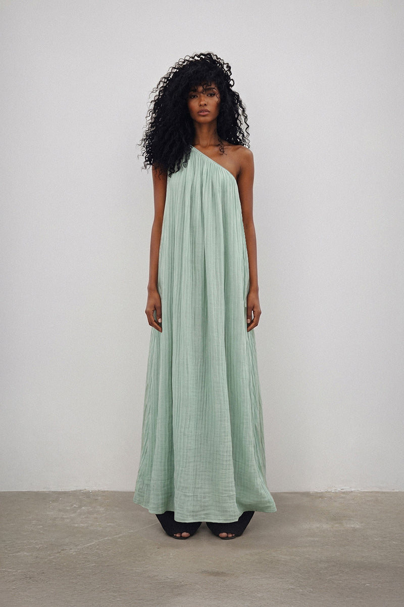 Deme By Gabriella Libra Dress gown with elegant flowing fabric and intricate detailing, perfect for formal occasions.