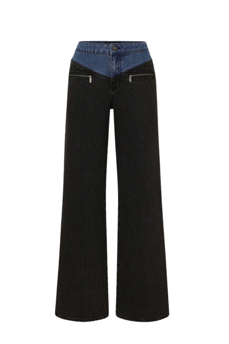 TT Studios AVA Jean in Doyers St, stylish denim jeans with a classic fit and detailed stitching displayed on the model.