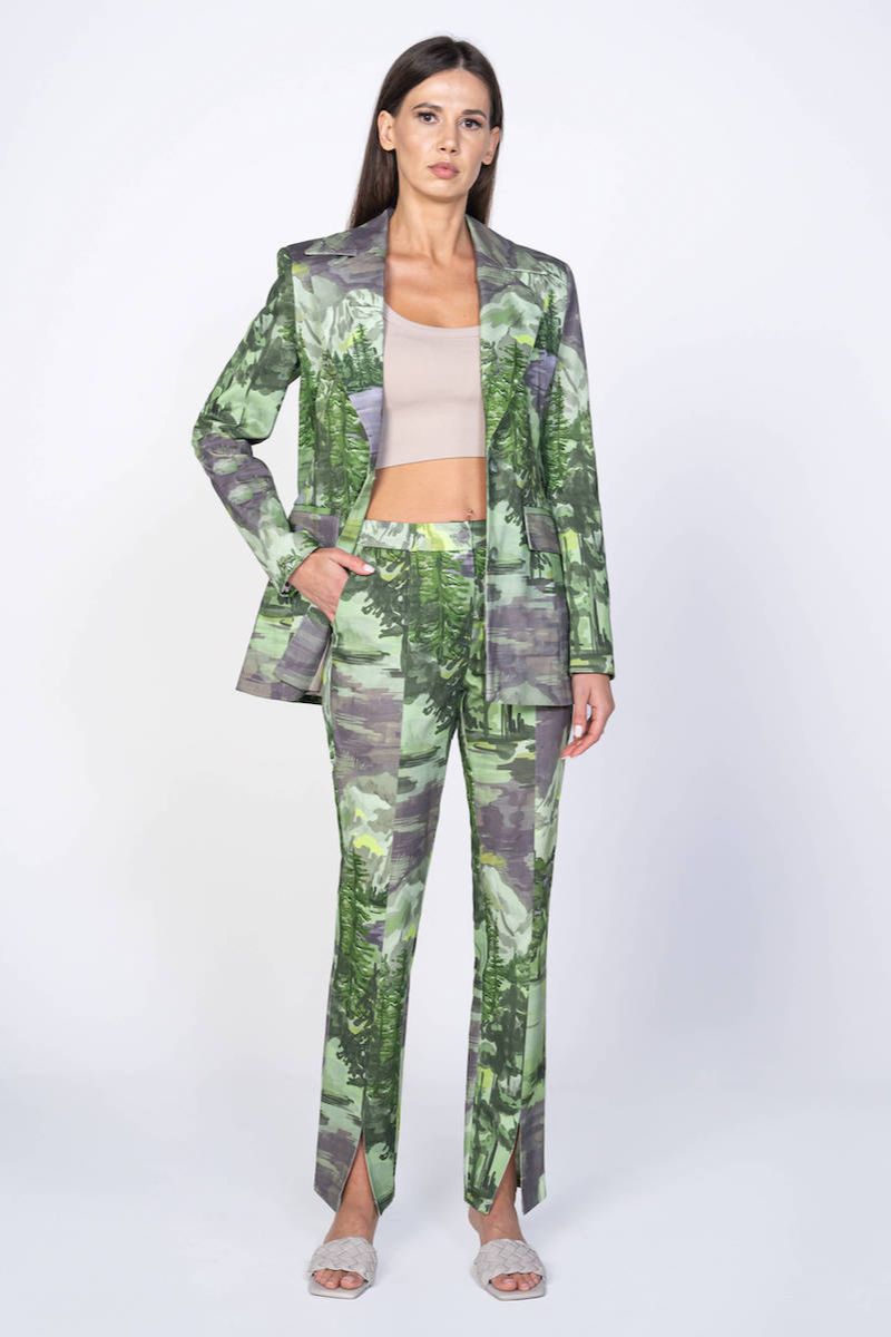 GREEN LANDSCAPE SUIT SET - CULT MIA