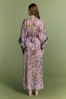 Nur Karaata Mango Mojito Beach Dress cover-up with flowing fabric and tropical print, perfect for beach or poolside wear.