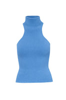 Baobab Lotus Top in Night Blue, stylish sleeveless women's top with a relaxed fit and soft fabric, perfect for casual wear.