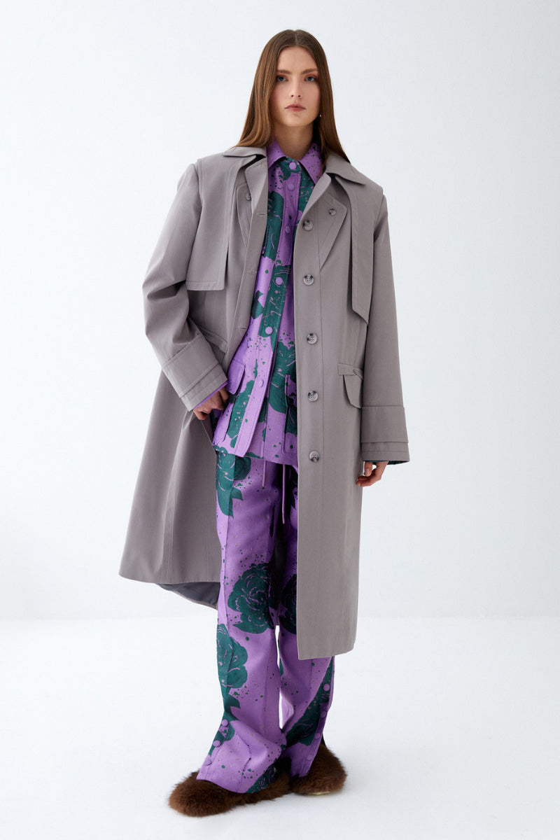 TRENCH COAT IN GRAY