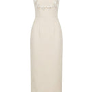 White Plan LANLOLA maxi dress featuring a flowing fabric and elegant design, perfect for casual or formal occasions.