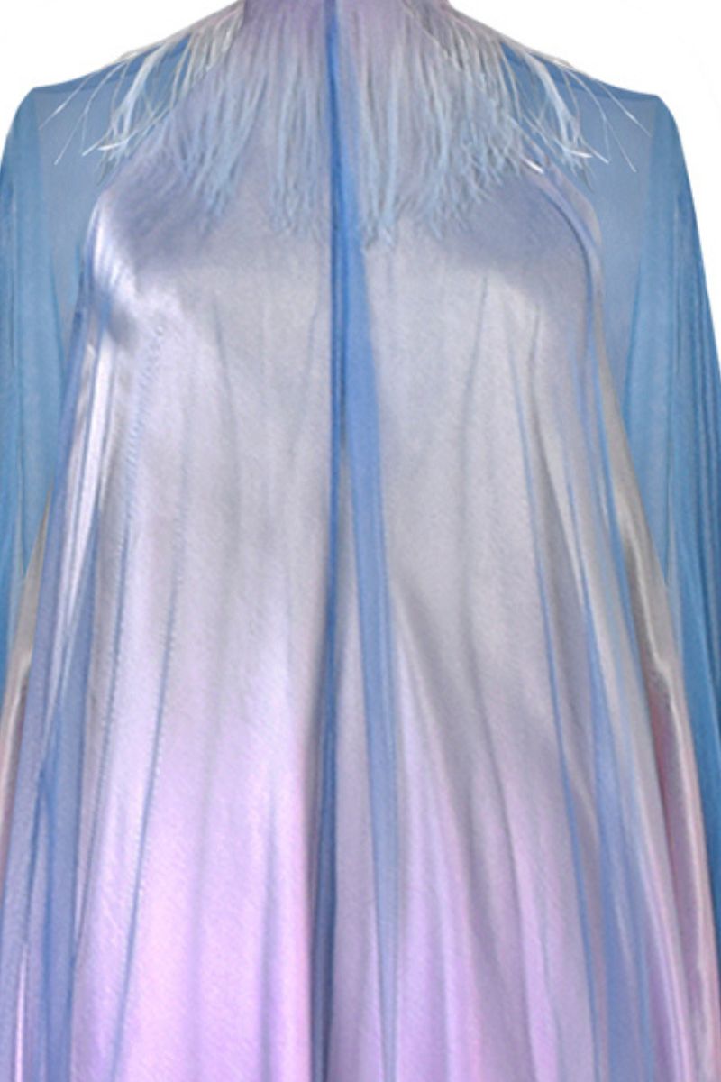 SATIN OVERLAY KAFTAN DRESS - CULT MIA