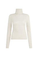 Cream long sleeve top by La Granni, shown on a hanger with soft fabric and simple design, perfect for casual or layered looks.