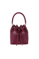 Saonara Berry Bucket Top Handle Bag showing a stylish round bag with top handle and textured berry design.