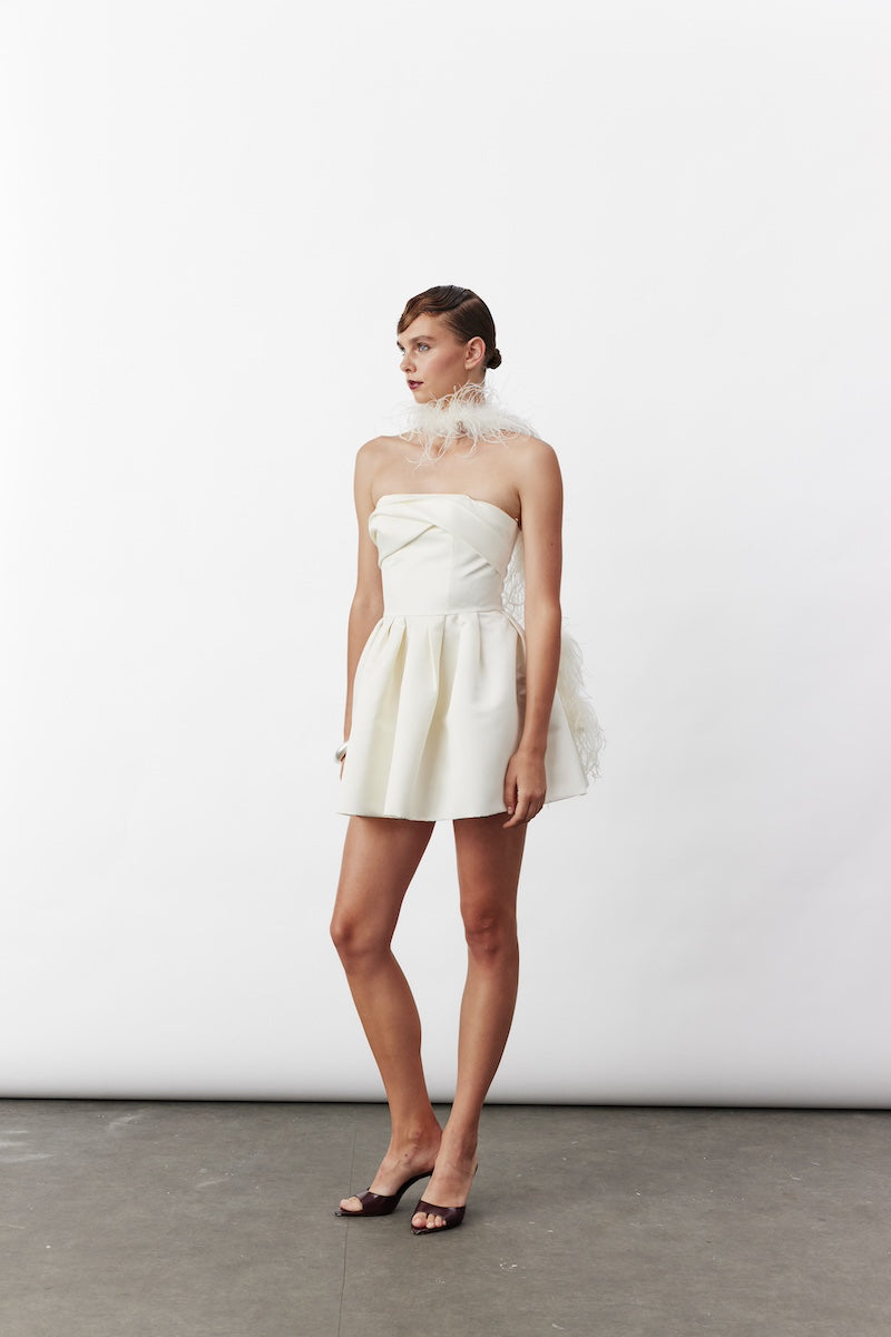 FREYA MINI DRESS IN VANILLA ICE