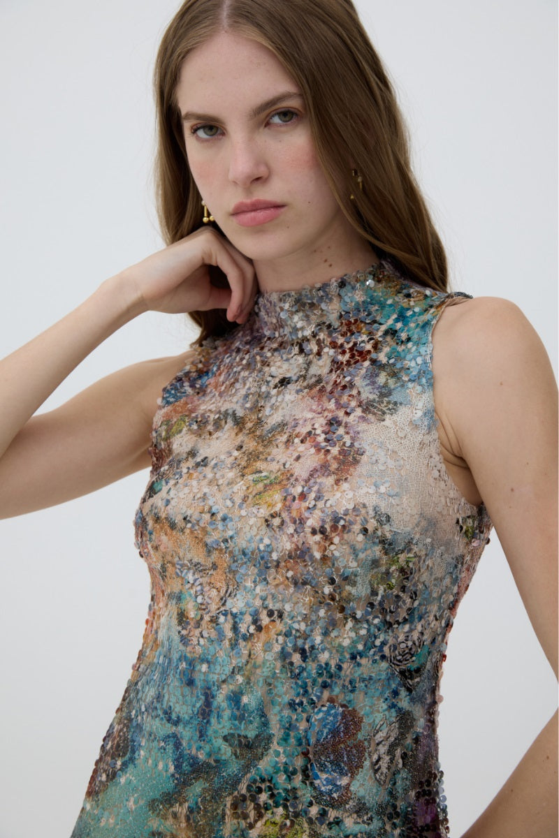 MARINA PARTY DRESS IN NETUNO BLUE | CULT MIA
