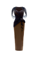 Elegant Urban Muse gown by Do Long featuring flowing fabric and a stylish silhouette, perfect for formal occasions.