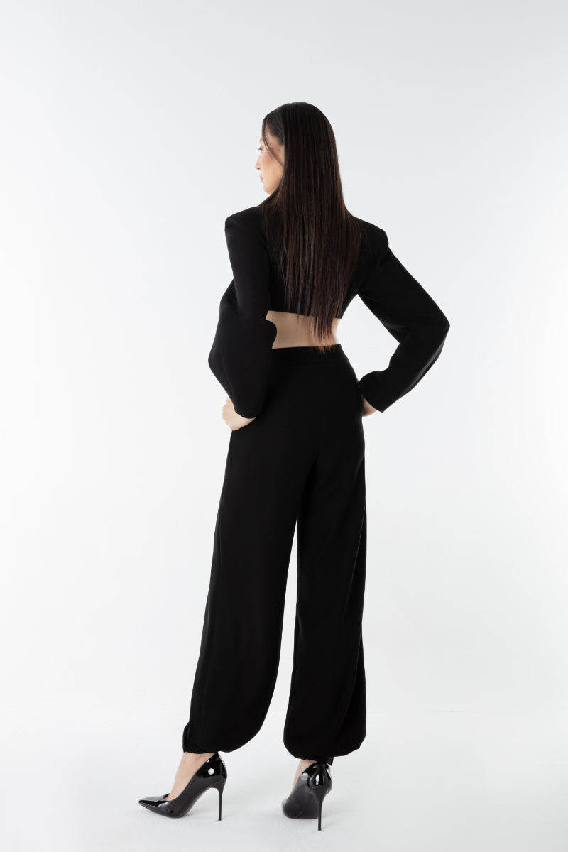 Lili Blanc crystal top featuring intricate beaded detailing and a stylish neckline, perfect for elegant casual or evening wear.
