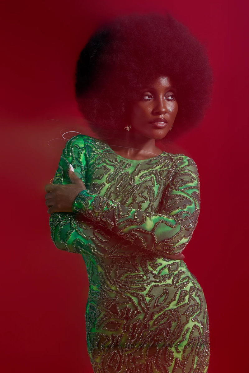 ZUWA DRESS IN GREEN - CULT MIA