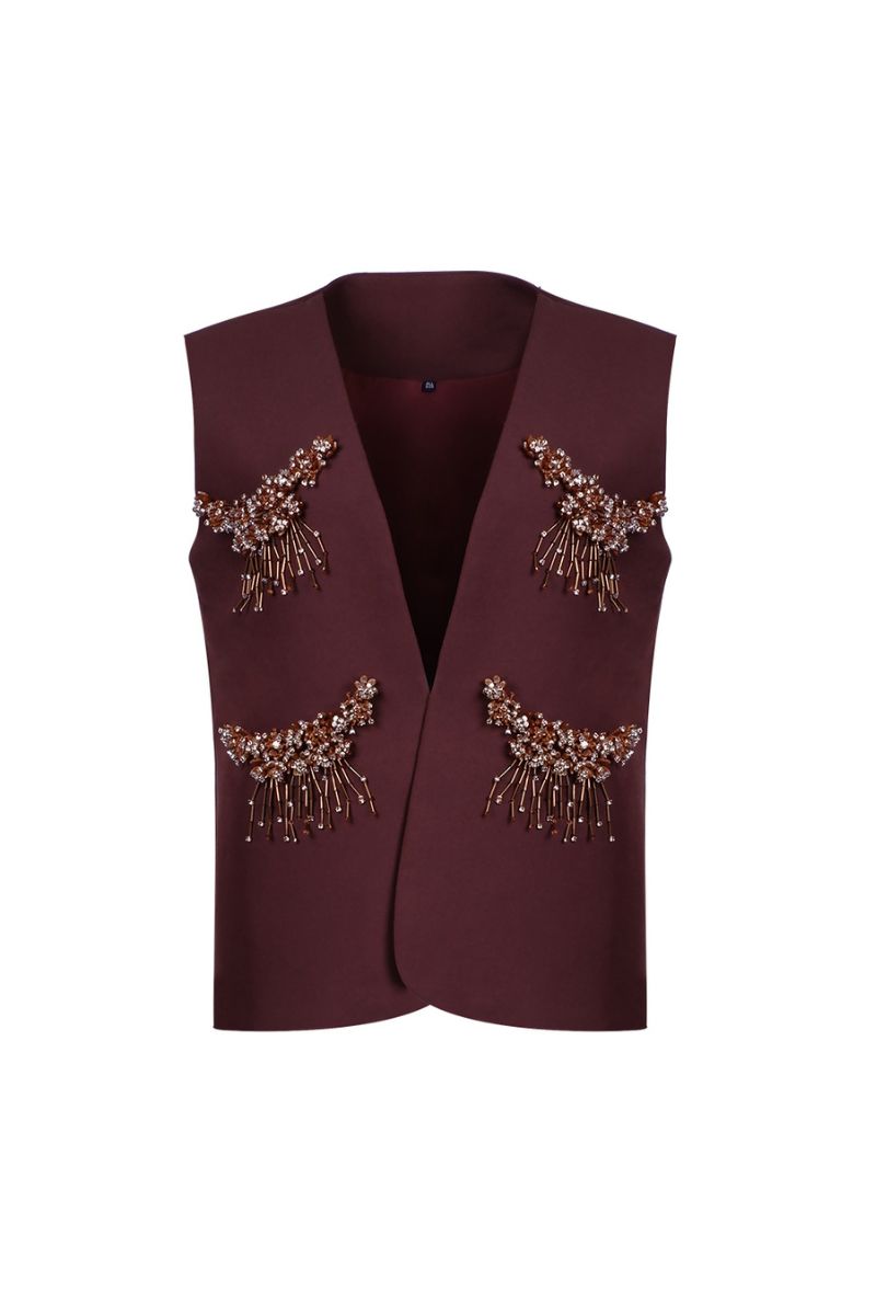 GILET ALORA MARRON