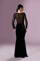 Nur Karaata AURELINE gown showcasing elegant, flowing fabric and intricate design perfect for formal occasions.