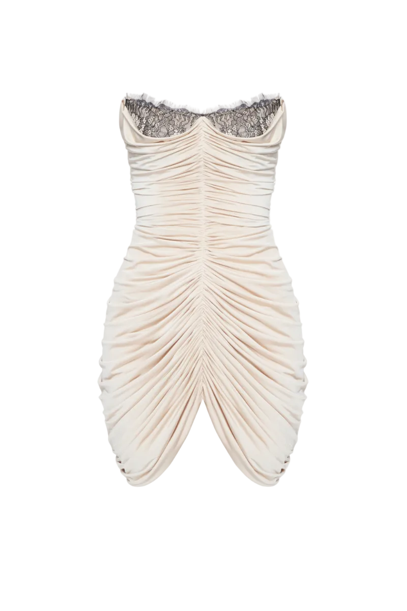 EDEN MINI DRESS IN BEIGE | CULT MIA