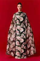 Nur Karaata Marianne maxi dress featuring a flowing silhouette, sleeveless design, and elegant floral print.