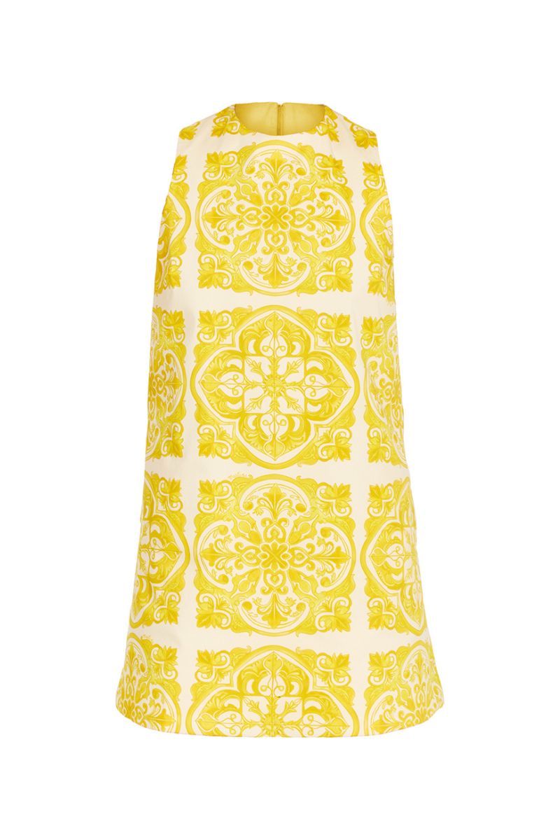 FIONA SHIFT MINI DRESS IN YELLOW - CULT MIA