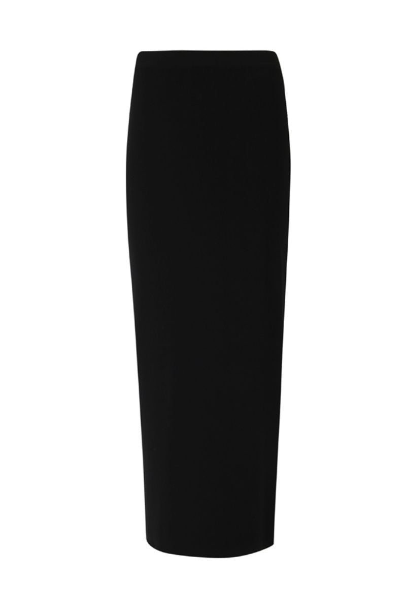 KNITTED PENCIL SKIRT IN BLACK - CULT MIA
