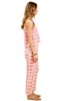 Mestiza New York Prism Scallop Tank Top in Lattice Blush, featuring a scalloped neckline and soft blush color, casual summer top.