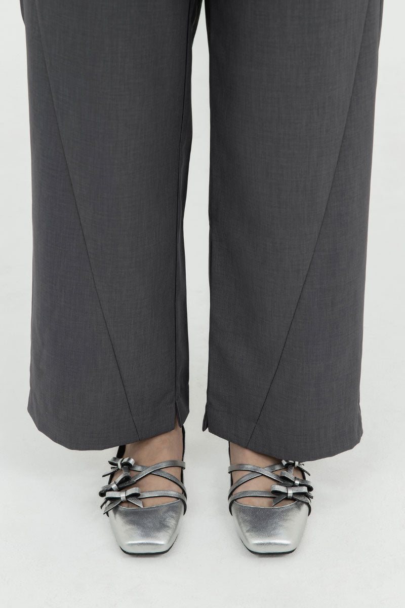 Christin Wu Annaya flats in silver with pointed toes and sleek design, perfect for casual or formal wear.