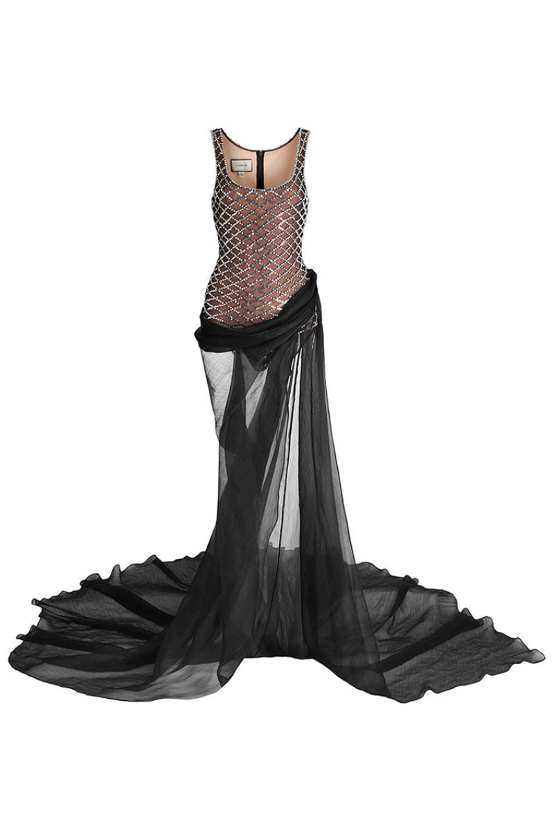 BLACK DIAMOND MAXI DRESS IN  BLACK - CULT MIA