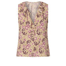 Rebecca Taylor Caroline ruffle sleeveless top with feminine ruffled sleeves and lightweight fabric, perfect for warm weather.