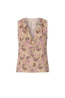 Rebecca Taylor Caroline ruffle sleeveless top with feminine ruffled sleeves and lightweight fabric, perfect for warm weather.