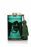 Waiwai Rio Cantil Green Jaguar shoulder bag with adjustable strap, featuring a vibrant green and jaguar print design.