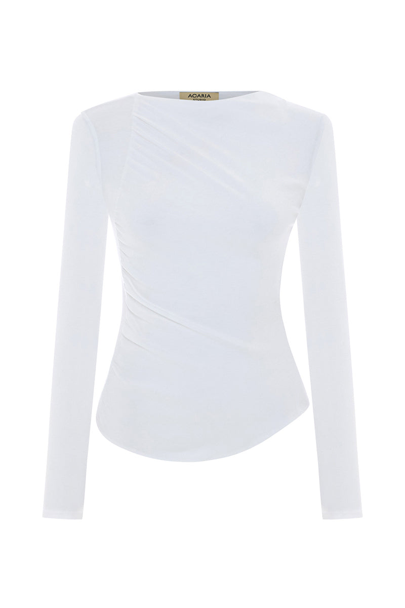 GRUNGE TOP IN WHITE
