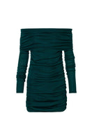 Baobab Fuji mini dress in Bosque color, featuring a stylish short dress with a relaxed fit and floral pattern.
