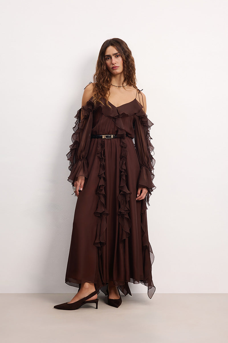 MORNING FOREST DRESS BROWN