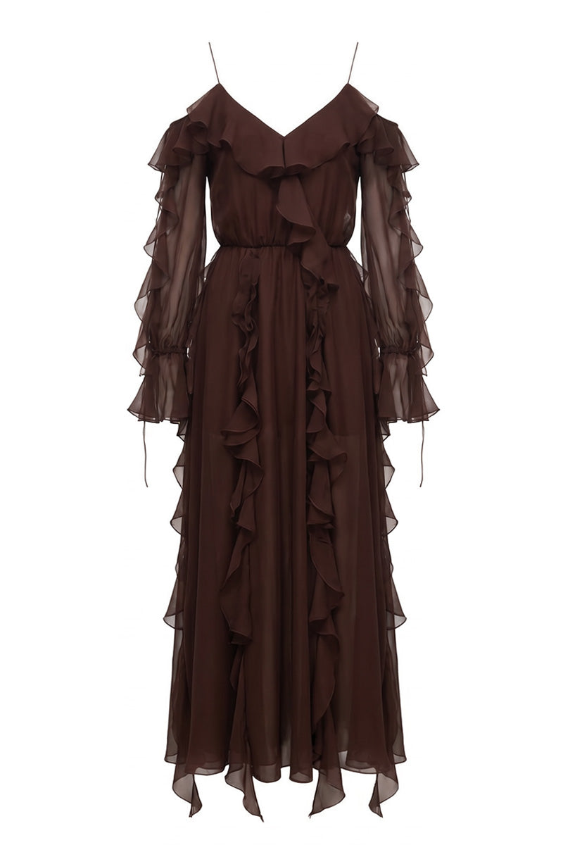 MORNING FOREST DRESS BROWN