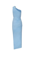 Baobab Canoa Maxi Dress in sky blue with flowing fabric and sleeveless design, perfect for casual or summer wear.