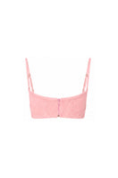 Baobab Roma crop top in Rosa Spritz, stylish pink blouse with a fitted design, perfect for casual or chic outfits.