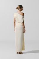 Baobab Waves Maxi Dress in Pastello with flowing fabric and pastel colors, perfect for summer or casual occasions.