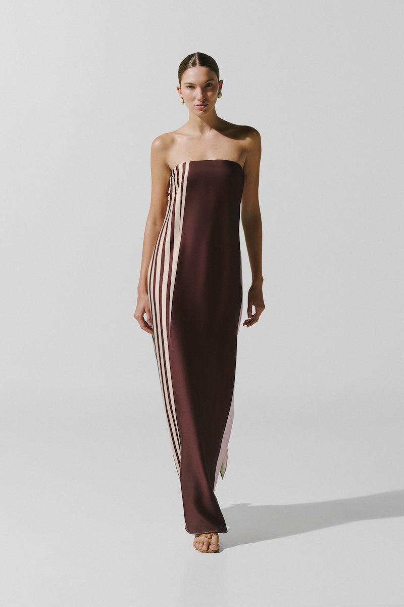 Baobab Lola maxi dress in Caffe Verde featuring a flowing silhouette and vibrant green fabric, perfect for casual or special occasions.