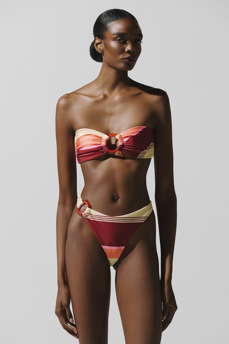 Baobab terracotta rosata bikini bottom from the ZUR BIKINI BOTTOMS collection, featuring a stylish and comfortable swimwear design.