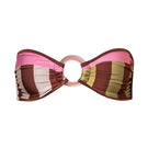 Baobab NALA bikini top in Oliva Rose with adjustable straps and floral pattern, perfect for beach or poolside wear.