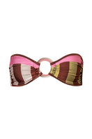 Baobab NALA bikini top in Oliva Rose with adjustable straps and floral pattern, perfect for beach or poolside wear.