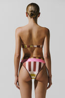 Baobab NALA bikini top in Oliva Rose with adjustable straps and floral pattern, designed for a stylish swimwear look.