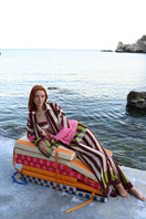 Baobab Lulu shirt in Oliva Rose with long sleeves and relaxed fit, displayed on a hanger.