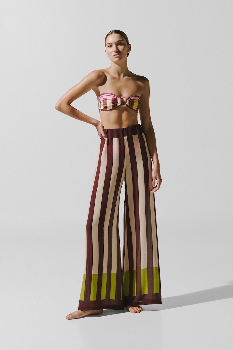 Baobab Lulu pants in Oliva Rose color, featuring relaxed fit and soft fabric, displayed on a neutral background.