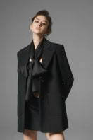Black Ontario blazer by Arti Apparel, tailored fit with structured lapels, shown on a model.