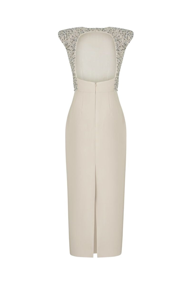 PERLA CREAM MIDI DRESS - CULT MIA